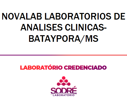 Exame Toxicológico - Bataipora-MS - NOVALAB LABORATORIOS DE ANALISES CLINICAS-BATAYPORA/MS (C.N.H, Empregado CLT, Concurso Público)