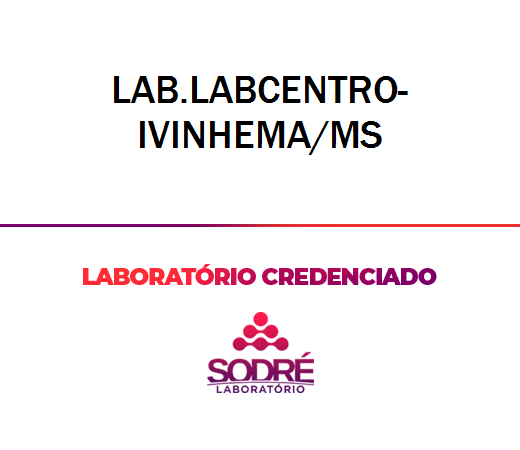 Exame Toxicológico - Ivinhema-MS - LAB.LABCENTRO-IVINHEMA/MS (C.N.H, Empregado CLT, Concurso Público)