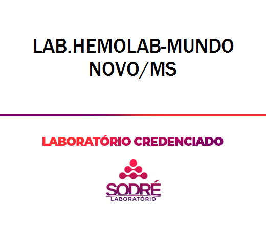 Exame Toxicológico - Mundo Novo-MS - LAB.HEMOLAB-MUNDO NOVO/MS (C.N.H, Empregado CLT, Concurso Público)
