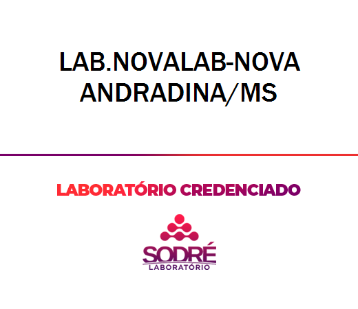 Exame Toxicológico - Nova Andradina-MS - LAB.NOVALAB-NOVA ANDRADINA/MS (C.N.H, Empregado CLT, Concurso Público)