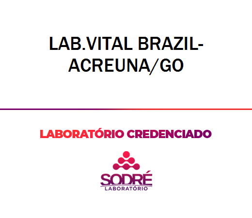 Exame Toxicológico - Acreuna-GO - LAB.VITAL BRAZIL-ACREUNA/GO (C.N.H, Empregado CLT, Concurso Público)