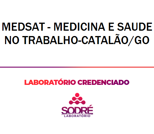 Exame Toxicológico - Catalao-GO - MEDSAT - MEDICINA E SAUDE NO TRABALHO-CATALÃO/GO (C.N.H, Empregado CLT, Concurso Público)