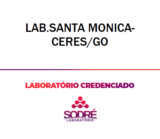Exame Toxicológico - Ceres-GO - LAB.SANTA MONICA-CERES/GO (C.N.H, Empregado CLT, Concurso Público)