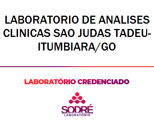 Exame Toxicológico - Itumbiara-GO - LABORATORIO DE ANALISES CLINICAS SAO JUDAS TADEU-ITUMBIARA/GO (C.N.H, Empregado CLT, Concurso Público)