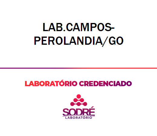 Exame Toxicológico - Perolandia-GO - LAB.CAMPOS-PEROLANDIA/GO (C.N.H, Empregado CLT, Concurso Público)