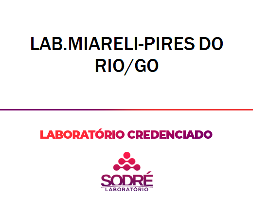 Exame Toxicológico - Pires Do Rio-GO - LAB.MIARELI-PIRES DO RIO/GO (C.N.H, Empregado CLT, Concurso Público)