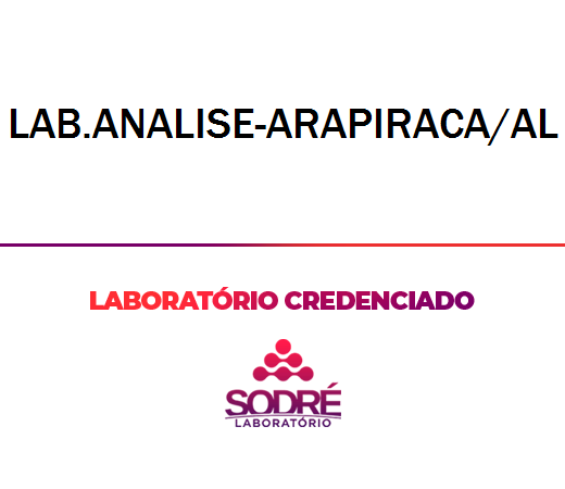Exame Toxicológico - Arapiraca-AL - LAB.ANALISE-ARAPIRACA/AL (C.N.H, Empregado CLT, Concurso Público)