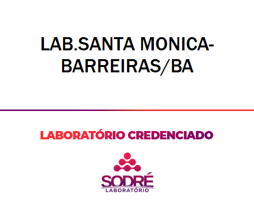 Exame Toxicológico - Barreiras-BA - LAB.SANTA MONICA-BARREIRAS/BA (C.N.H, Empregado CLT, Concurso Público)