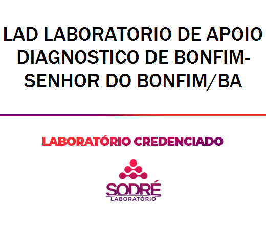 Exame Toxicológico - Senhor Do Bonfim-BA - LAD LABORATORIO DE APOIO DIAGNOSTICO DE BONFIM-SENHOR DO BONFIM/BA (C.N.H, Empregado CLT, Concurso Público)