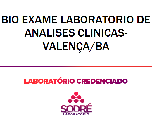 Exame Toxicológico - Valenca-BA - BIO EXAME LABORATORIO DE ANALISES CLINICAS-VALENÇA/BA (C.N.H, Empregado CLT, Concurso Público)