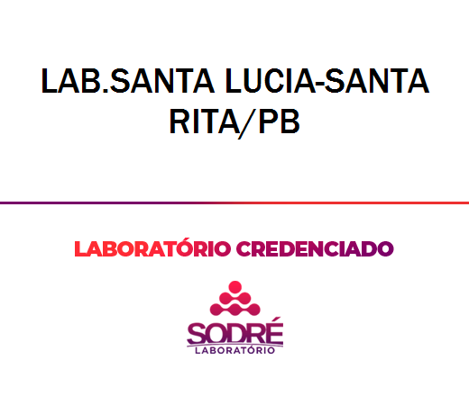 Exame Toxicológico - Santa Rita-PB - LAB.SANTA LUCIA-SANTA RITA/PB (C.N.H, Empregado CLT, Concurso Público)