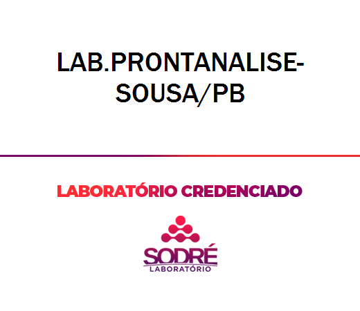 Exame Toxicológico - Sousa-PB - LAB.PRONTANALISE-SOUSA/PB (C.N.H, Empregado CLT, Concurso Público)