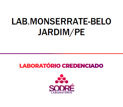 Exame Toxicológico - Belo Jardim-PE - LAB.MONSERRATE-BELO JARDIM/PE (C.N.H, Empregado CLT, Concurso Público)