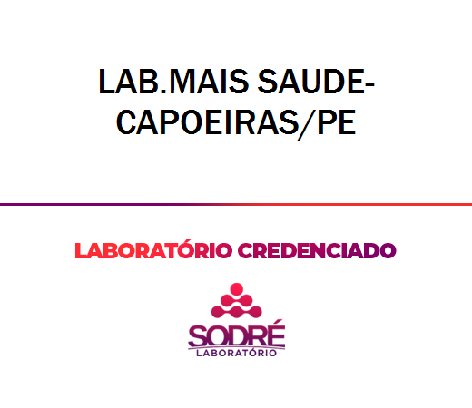 Exame Toxicológico - Capoeiras-PE - LAB.MAIS SAUDE-CAPOEIRAS/PE (C.N.H, Empregado CLT, Concurso Público)