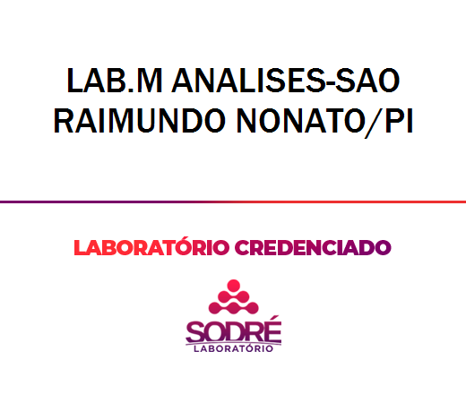 Exame Toxicológico - Sao Raimundo Nonato-PI - LAB.M ANALISES-SAO RAIMUNDO NONATO/PI (C.N.H, Empregado CLT, Concurso Público)