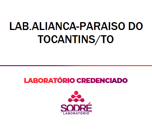 Exame Toxicológico - Paraiso Do Tocantins-TO - LAB.ALIANCA-PARAISO DO TOCANTINS/TO (C.N.H, Empregado CLT, Concurso Público)