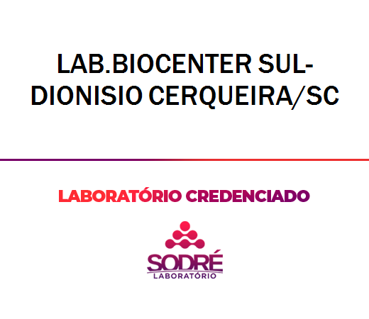 Exame Toxicológico - Dionisio Cerqueira-SC - LAB.BIOCENTER SUL-DIONISIO CERQUEIRA/SC (C.N.H, Empregado CLT, Concurso Público)
