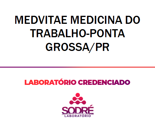 Exame Toxicológico - Ponta Grossa-PR - MEDVITAE MEDICINA DO TRABALHO-PONTA GROSSA/PR (C.N.H, Empregado CLT, Concurso Público)
