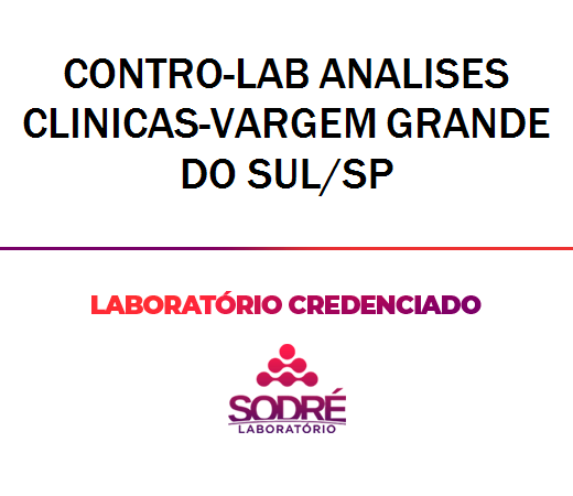 Exame Toxicológico - Vargem Grande Do Sul-SP - CONTRO-LAB ANALISES CLINICAS-VARGEM GRANDE DO SUL/SP (C.N.H, Empregado CLT, Concurso Público)