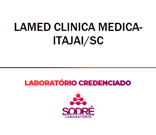 Exame Toxicológico - Itajai-SC - LAMED CLINICA MEDICA-ITAJAI/SC (C.N.H, Empregado CLT, Concurso Público)