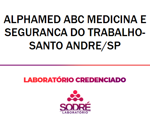Exame Toxicológico - Santo Andre-SP - ALPHAMED ABC MEDICINA E SEGURANCA DO TRABALHO-SANTO ANDRE/SP (C.N.H, Empregado CLT, Concurso Público)