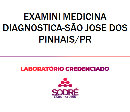Exame Toxicológico - Sao Jose Dos Pinhais-PR - EXAMINI MEDICINA DIAGNOSTICA-SÃO JOSE DOS PINHAIS/PR (C.N.H, Empregado CLT, Concurso Público)