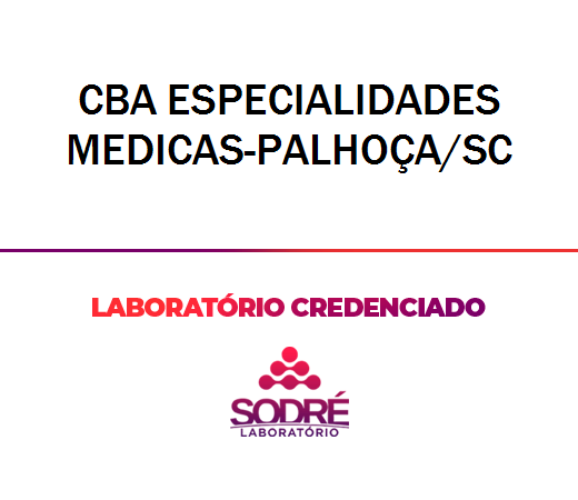 Exame Toxicológico - Palhoca-SC - CBA ESPECIALIDADES MEDICAS-PALHOÇA/SC (C.N.H, Empregado CLT, Concurso Público)