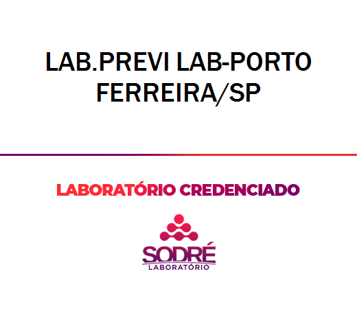 Exame Toxicológico - Porto Ferreira-SP - LAB.PREVI LAB-PORTO FERREIRA/SP (C.N.H, Empregado CLT, Concurso Público)