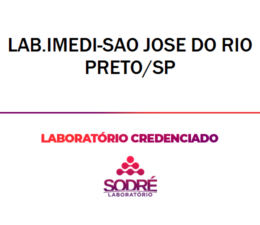 Exame Toxicológico - Sao Jose Do Rio Preto-SP - LAB.IMEDI-SAO JOSE DO RIO PRETO/SP (C.N.H, Empregado CLT, Concurso Público)