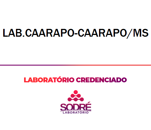 Exame Toxicológico - Caarapo-MS - LAB.CAARAPO-CAARAPO/MS (C.N.H, Empregado CLT, Concurso Público)