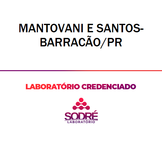 Exame Toxicológico - Barracao-PR - MANTOVANI E SANTOS-BARRACÃO/PR (C.N.H, Empregado CLT, Concurso Público)