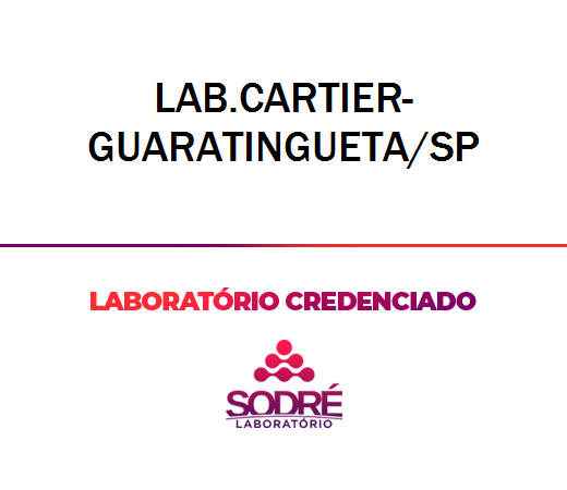 Exame Toxicológico - Guaratingueta-SP - LAB.CARTIER-GUARATINGUETA/SP (C.N.H, Empregado CLT, Concurso Público)