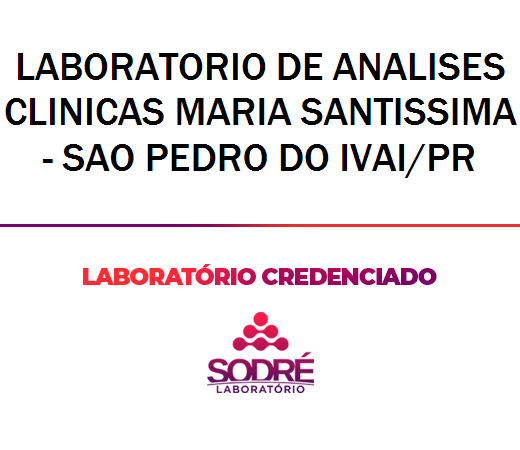Exame Toxicológico - Sao Pedro Do Ivai-PR - LABORATORIO DE ANALISES CLINICAS MARIA SANTISSIMA - SAO PEDRO DO IVAI/PR (C.N.H, Empregado CLT, Concurso Público)