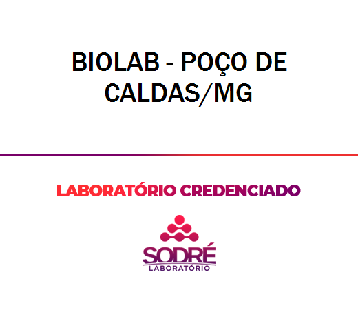 Exame Toxicológico - Pocos De Caldas-MG - BIOLAB - POÇO DE CALDAS/MG (C.N.H, Empregado CLT, Concurso Público)