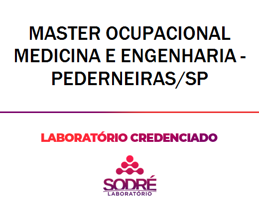 Exame Toxicológico - Pederneiras-SP - MASTER OCUPACIONAL MEDICINA E ENGENHARIA - PEDERNEIRAS/SP (C.N.H, Empregado CLT, Concurso Público)