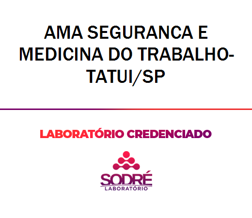 Exame Toxicológico - Tatui-SP - AMA SEGURANCA E MEDICINA DO TRABALHO-TATUI/SP (C.N.H, Empregado CLT, Concurso Público)