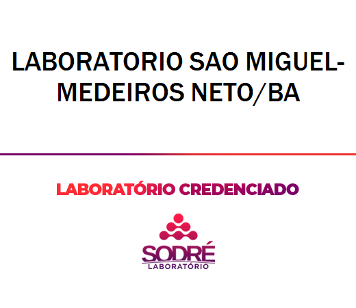 Exame Toxicológico - Medeiros Neto-BA - LABORATORIO SAO MIGUEL-MEDEIROS NETO/BA (C.N.H, Empregado CLT, Concurso Público)