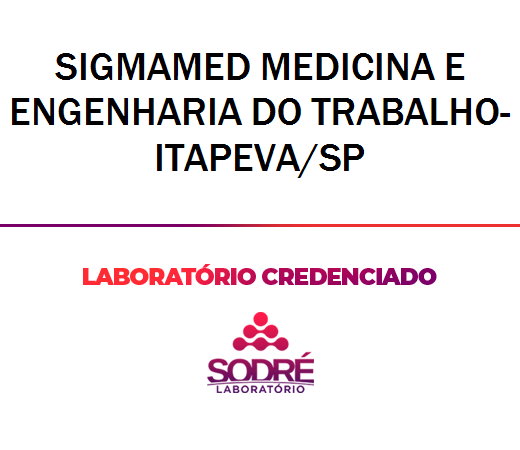 Exame Toxicológico - Itapeva-SP - SIGMAMED MEDICINA E ENGENHARIA DO TRABALHO-ITAPEVA/SP (C.N.H, Empregado CLT, Concurso Público)