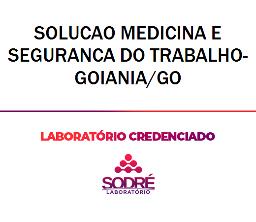 Exame Toxicológico - Goiania-GO - SOLUCAO MEDICINA E SEGURANCA DO TRABALHO-GOIANIA/GO (C.N.H, Empregado CLT, Concurso Público)