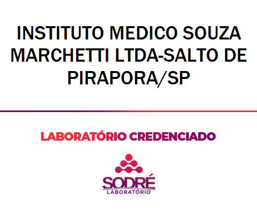 Exame Toxicológico - Salto De Pirapora-SP - INSTITUTO MEDICO SOUZA MARCHETTI LTDA-SALTO DE PIRAPORA/SP (C.N.H, Empregado CLT, Concurso Público)