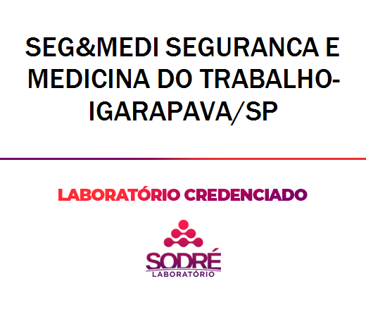 Exame Toxicológico - Igarapava-SP - SEG&MEDI SEGURANCA E MEDICINA DO TRABALHO-IGARAPAVA/SP (C.N.H, Empregado CLT, Concurso Público)