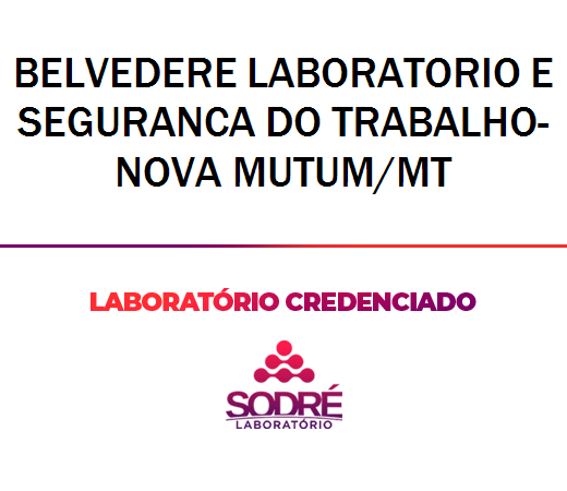 Exame Toxicológico - Nova Mutum-MT - BELVEDERE LABORATORIO E SEGURANCA DO TRABALHO-NOVA MUTUM/MT (C.N.H, Empregado CLT, Concurso Público)