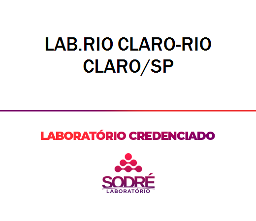 Exame Toxicológico - Rio Claro-SP - LAB.RIO CLARO-RIO CLARO/SP (C.N.H, Empregado CLT, Concurso Público)