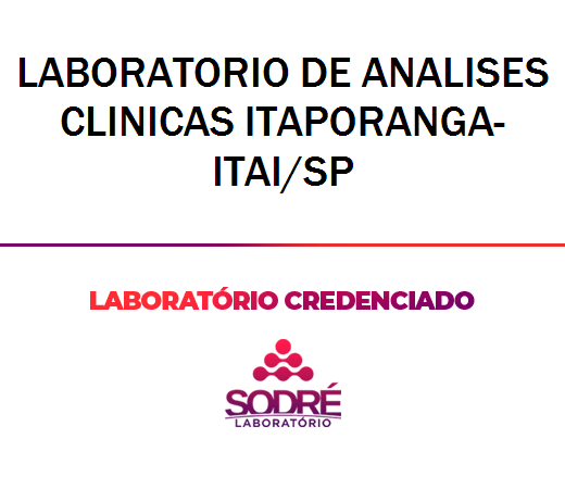 Exame Toxicológico - Itai-SP - LABORATORIO DE ANALISES CLINICAS ITAPORANGA-ITAI/SP (C.N.H, Empregado CLT, Concurso Público)