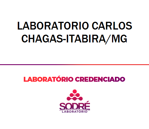 Exame Toxicológico - Itabira-MG - LABORATORIO CARLOS CHAGAS-ITABIRA/MG (C.N.H, Empregado CLT, Concurso Público)