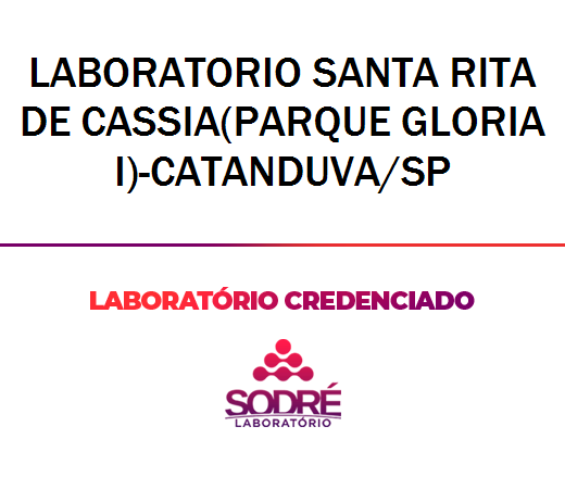 Exame Toxicológico - Catanduva-SP - LABORATORIO SANTA RITA DE CASSIA(PARQUE GLORIA I)-CATANDUVA/SP (C.N.H, Empregado CLT, Concurso Público)