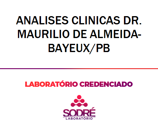 Exame Toxicológico - Bayeux-PB - ANALISES CLINICAS DR. MAURILIO DE ALMEIDA-BAYEUX/PB (C.N.H, Empregado CLT, Concurso Público)