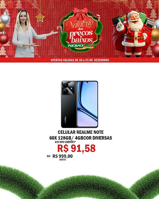 CELULAR REALME NOTE 60X 128GB/ 4GBCOR DIVERSAS
