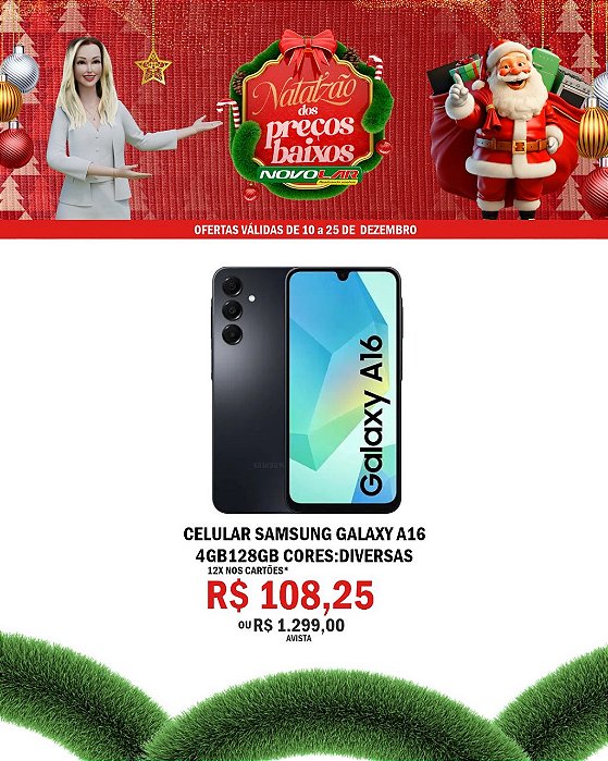 CELULAR SAMSUNG GALAXY A16 4GB128GB CORES:DIVERSAS