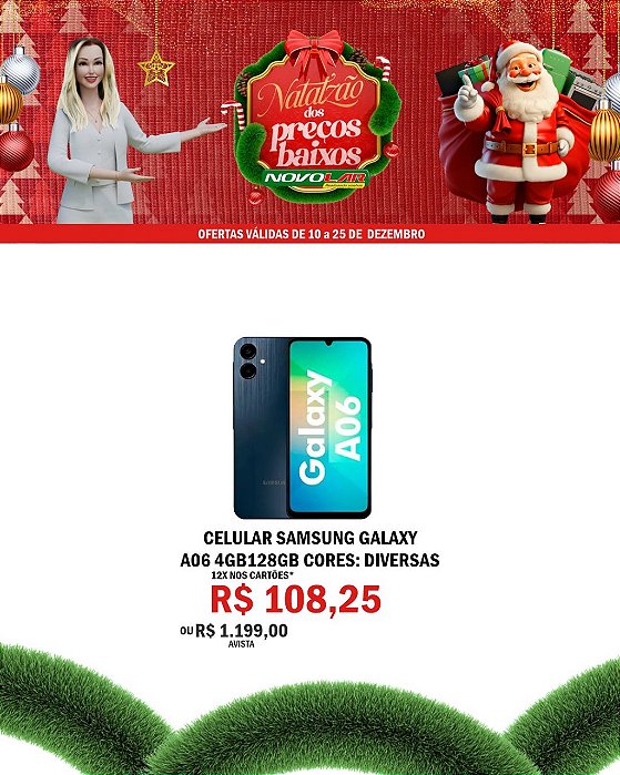 CELULAR SAMSUNG GALAXY A06 4GB128GB CORES: DIVERSAS